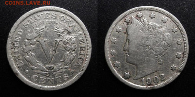 МОНЕТЫ МИРА 10-19 - США – 5 центов (1902)