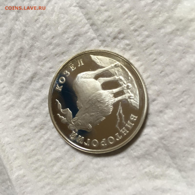 Россия 1 рубль Козел 1993г ПРУФ - IMG_5702.JPG