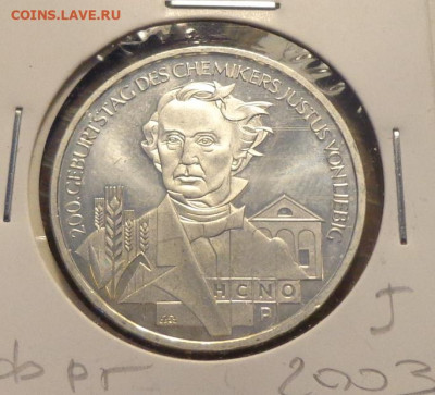 ФРГ - 10 евро 2003 Юстус фон Либиг до 15.11, 22.00 - ФРГ 10 марок Юстус фон Либиг_1.JPG