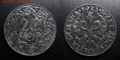 МОНЕТЫ МИРА 10-19 - Польша – 20 грошей (1923) цинк