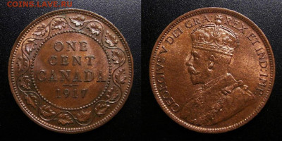 МОНЕТЫ МИРА 10-19 - Канада – 1 цент (1917) «Георг V» №2