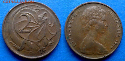 Австралия - 2 цента 1966 года (фауна) до 14.11 - Австралия 2 цента, 1966