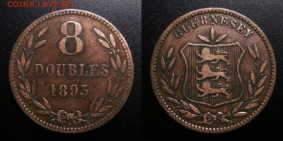 МОНЕТЫ МИРА 10-19 - Гернси – 8 дублей (1893 Н)