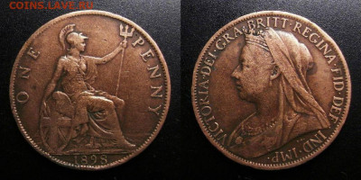 МОНЕТЫ МИРА 10-19 - Великобритания – 1 пенни (1898) «Виктория в трауре»