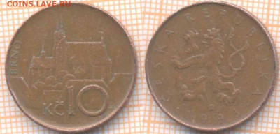 Чехия 10 крон 1993 г., до 15.11.2019 г. 22.00 по Москве - Чехия 10 крон 1993  8465