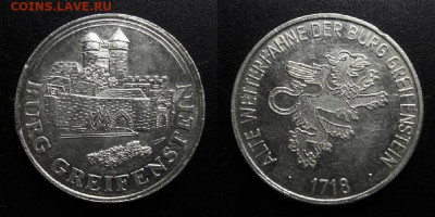 МОНЕТЫ МИРА 10-19 - Жетон (Германия) «Замок Грайфенштайн (1718)»