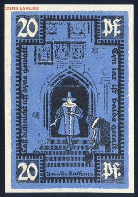 Нотгельд - Merseburg 20 пфенигов 1921 г. до 14.11 в 22.00 - im22-ю-юд-g670