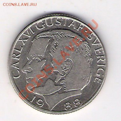 1 крона Швеция 1988, до 04.08.2011 22-00 мск. - сканирование0093