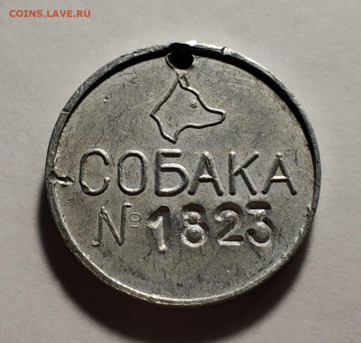 Жетон. Собака № 1823. на оценку - 11143