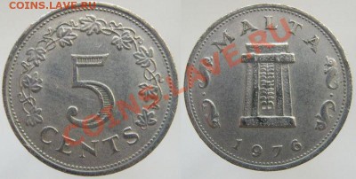 Мальта 5 центов 1976 - Мальта 5 центов 1976