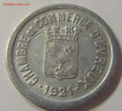 Нотгельд 10 сантим 1921 Эвре Франция №1 16.11.2019 22:00 МСК - CIMG6772.JPG