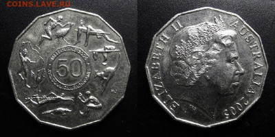 МОНЕТЫ МИРА 10-19 - Австралия – 50 центов (2005) «XVIII игры Содружества»