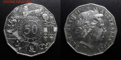 МОНЕТЫ МИРА 10-19 - Австралия – 50 центов (2003) «Волонтёры»