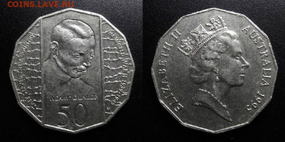 МОНЕТЫ МИРА 10-19 - Австралия – 50 центов (1995) «Эдвард Данлоп – военврач»
