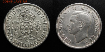 МОНЕТЫ МИРА 10-19 - Великобритания – 2 шиллинга (1948) «Георг VI»