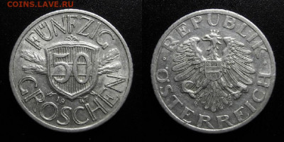МОНЕТЫ МИРА 10-19 - Австрия – 50 грошей (1947)
