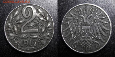 МОНЕТЫ МИРА 10-19 - Австрия - 2 геллера (1917)