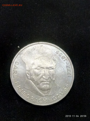 5 марок 1977г ФРГ Гаусс до 14.11 в 22.00 - P91104-205913