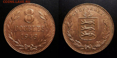 МОНЕТЫ МИРА 10-19 - Гернси – 8 дублей (1949 Н)