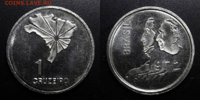 МОНЕТЫ МИРА 10-19 - Бразилия – 1 крузейро (1972) «150-летие Независимости»