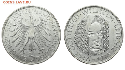ФРГ. 5 марок 1966 г. Лейбниц. До 13.11.19. - DSH_4888.JPG