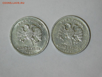 1 рубль 1999 года  А. Пушкин  спмд, 2 штуки - DSCN7113[1].JPG
