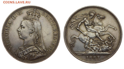 Великобритания. 1 крона 1887 г. Виктория. До 13.11.19. - Р49.JPG