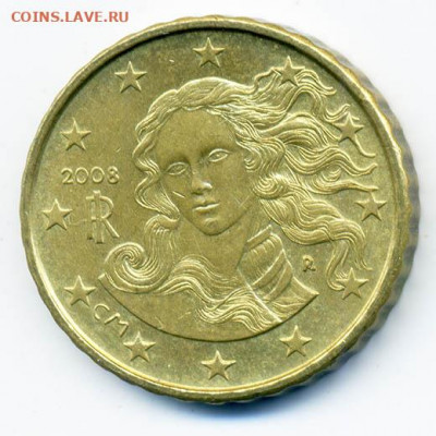 10 евроцентов 2008 Италия - Евро_10центов-Италия-2008_Р