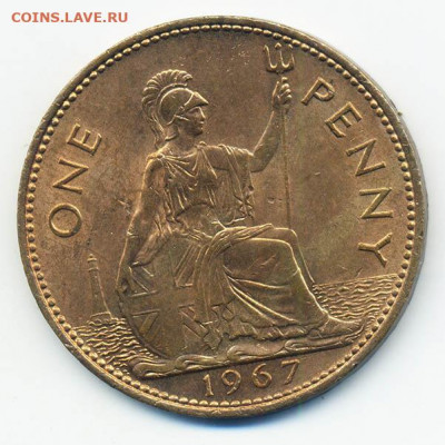 Британия 1 пенни 1967 - Британия_1пенни-1967_Р