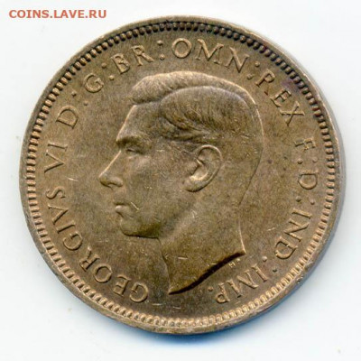 Британия фартинг 1940 - Британия_фартинг-1940_А