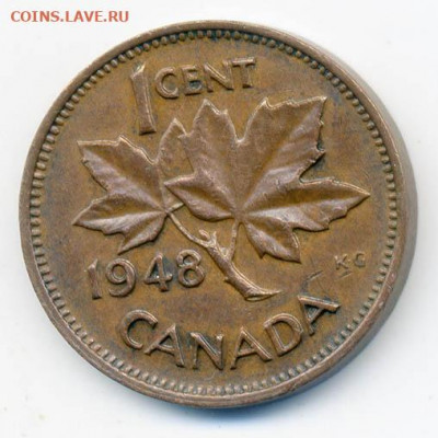 Канада 1 цент 1948 - Канада_цент-48_Р