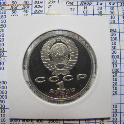 1 рубль 1989 года "Мусоргский". Пруф. Холдер - IMG_4380.JPG