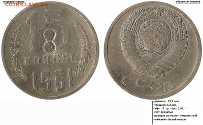 Жетон(?) из 15 коп 1985 г. с надчеканом "8", реверс затёрт - 8 (жетон из 15-ти копеек СССР 1961 года)