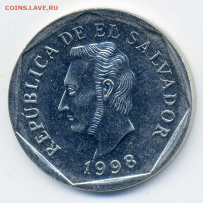 10 сентаво Сальвадор 1998 - Сальвадор_10сентаво-1998_А