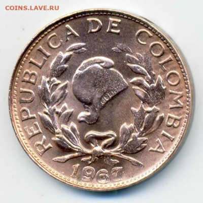 1 сентаво Колумбия 1967 - Колумбия_1сентаво-1967_А