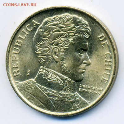 1 песо Чили 1989 - Чили_1песо-1989_А