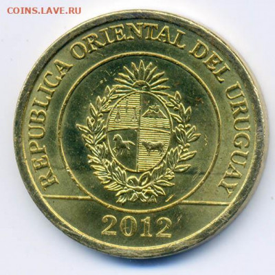 1 песо Уругвай 2012 - Уругвай_1песо-2012_А