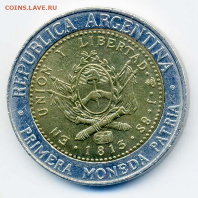 1 песо Аргентина 2009 - Аргентина_1песо-2009_А