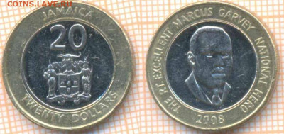 Ямайка 20 долларов 2008 г., до 19.11.2019 г. 22.00 по Москве - Ямайка 20 долларов 2008  7197