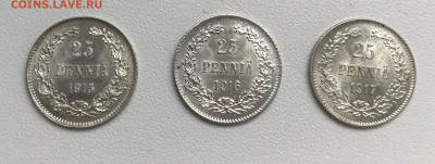 25 пенни 1915-1917 гг (3 Шт.)До 18.11.2019 22.00 по МСК - 89C0EACB-4D45-4DD2-A3DF-BFA3064A14D1