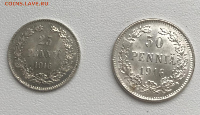 25 и 50 пенни 1916 г, unc До 18.11. 2019 22.00 по МСК - DAA65A94-81DB-4EDB-A1FF-2104DEC89F5D