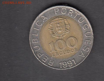 Португалия 1991 100 эскудо до 19 11 - 43а