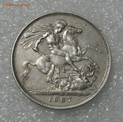 Британия. Виктория. 1 КРОНА 1887 года. До 17.11.2019 - 1крона87 (3).JPG