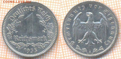 Германия 1 рейхсмарка 1935 г., до 20.11.2019 г. 22.00 по Мос - Германия 1 рейхсмарка 1935  7252