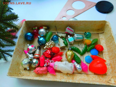 Елочные игрушки. мини и две елочки. - 28580450