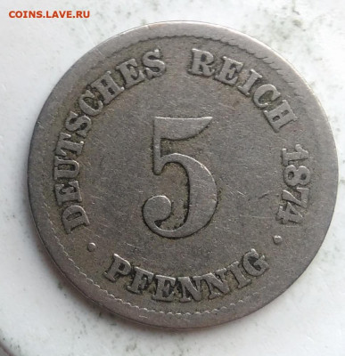 Германия 5 пфеннигов 1874 года до 21.11.2019 - IMG_20191018_160114