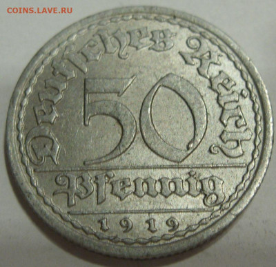 50 пфеннигов 1919 A Германия Веймар. - 50 пфеннигов 1919 A - 1