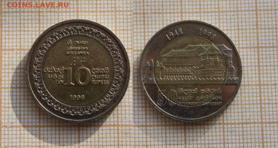 Шри-Ланка 10 рупий 1998 Биметалл 50л.независимости.До19 в22 - ю.JPG