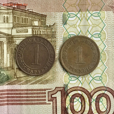 Германия 1 пфенниг 1901 и 1930 года. До 22:00 22.11.19 - 795DB38C-3440-417B-8218-7367E57B52BB