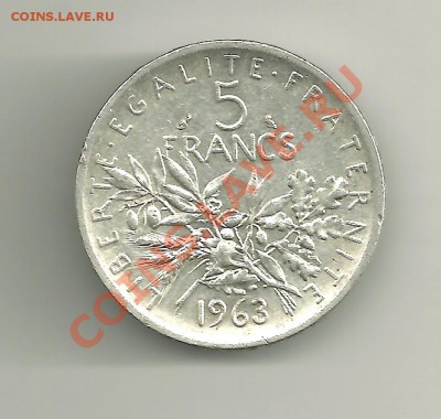 82 монеты, до 1950,Европа и не только,до 31.07.2011 22:00 - 5 франков 001